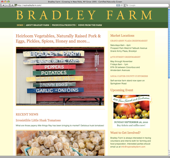 Bradley Farm website