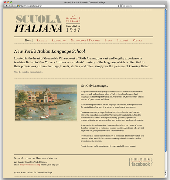 ScuolaItaliana.com homepage